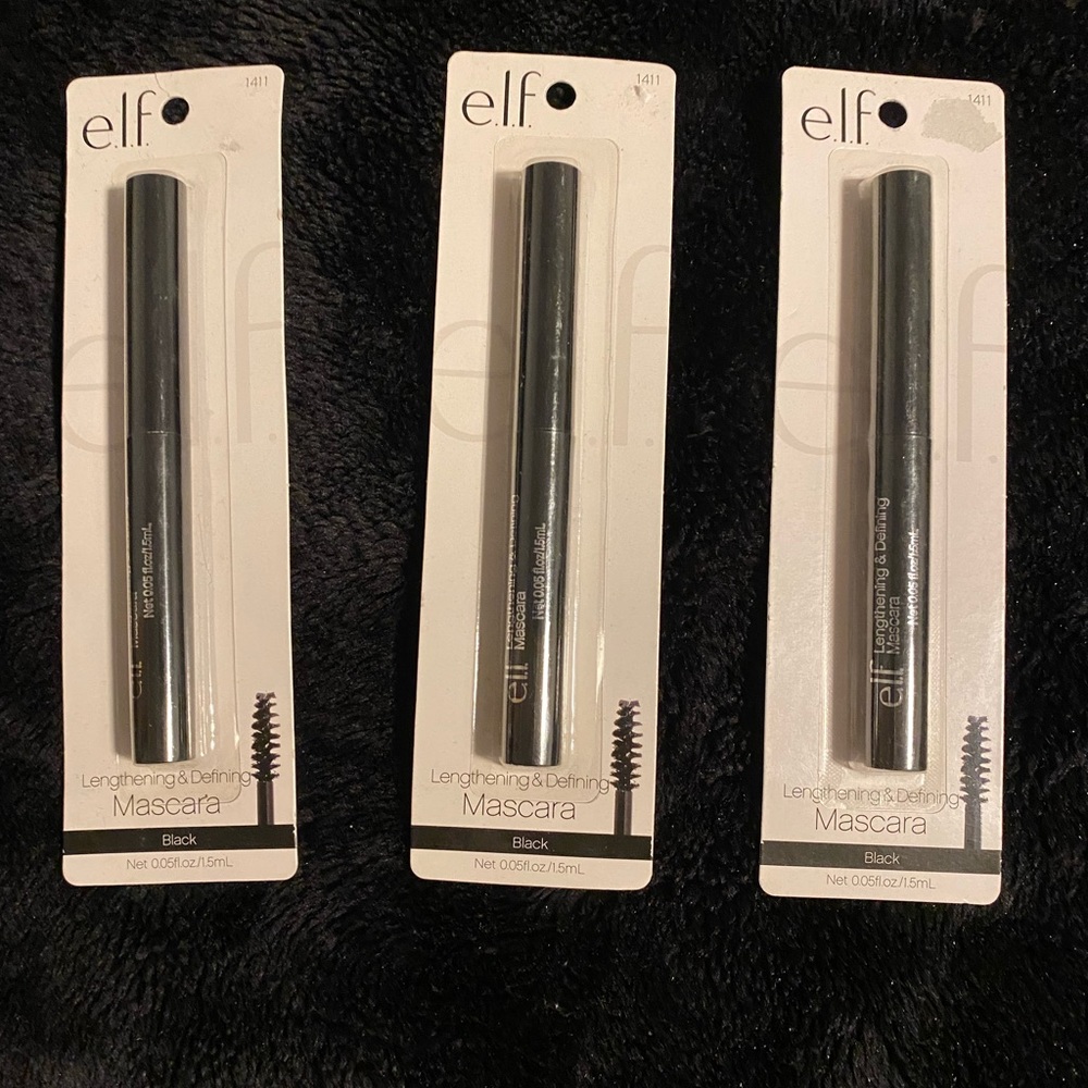 New Sealed 3 Package elf Mascara Black Volumizing Defining .19 fl oz 5.5ML